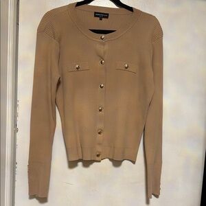 Generation Love Camel Button-Up Cardigan